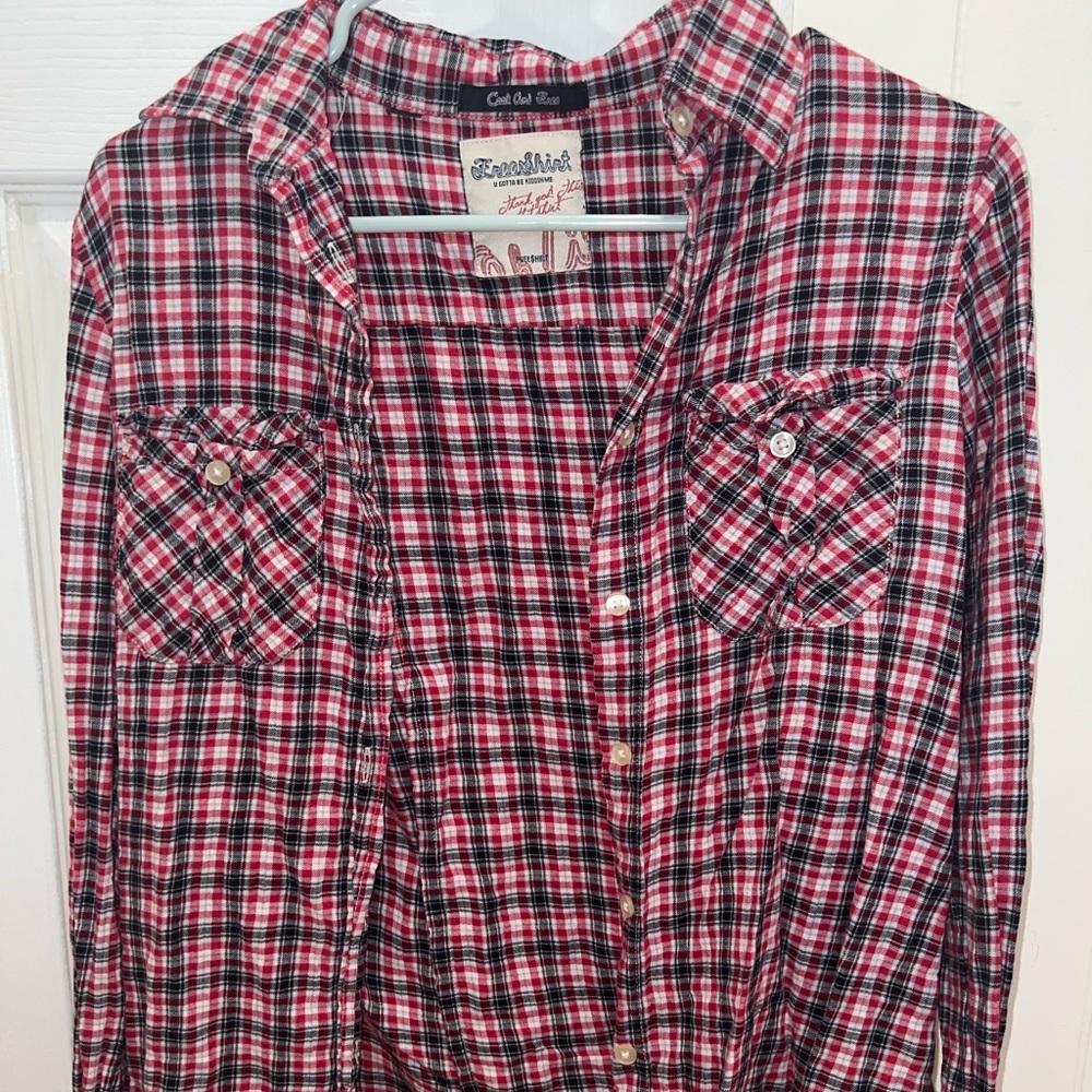 Boyfriend Red Flannel Shirt
